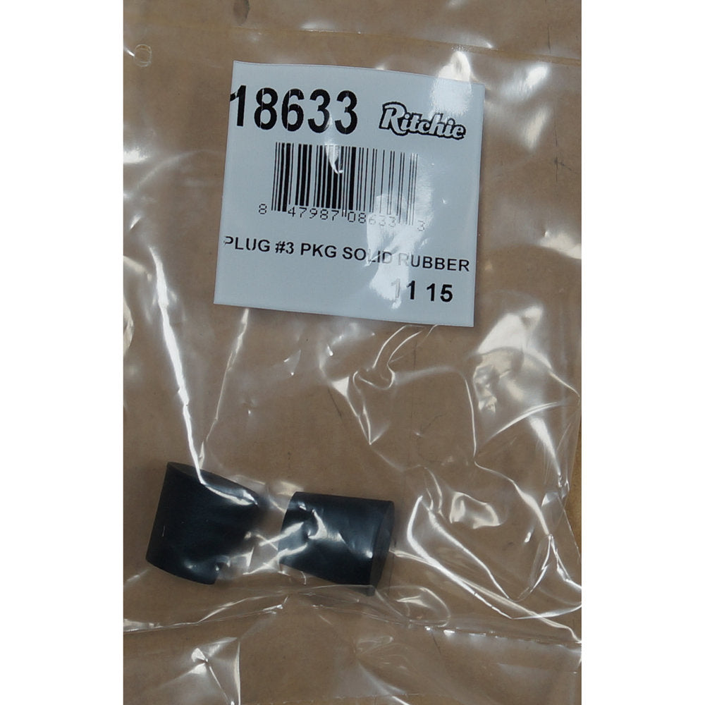 Ritchie #3 Drain Plug Solid Rubber #18633 package, additional view 3