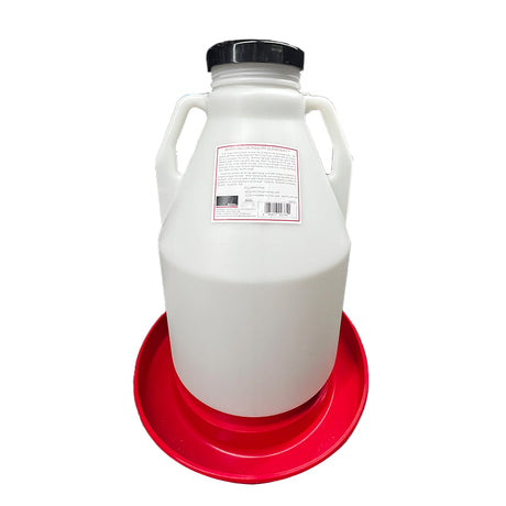 Brower 7GF seven gallon poly poultry fount with red base