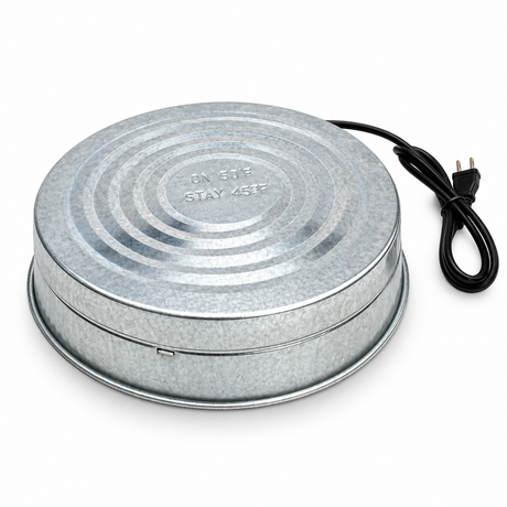 Brower AEB galvanized automatic electric heated fount base with cord, 100 watt 115 volt