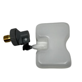 Brower white float with brass 1/2 inch high pressure valve base for MC, MJ, and MK automatic waterers