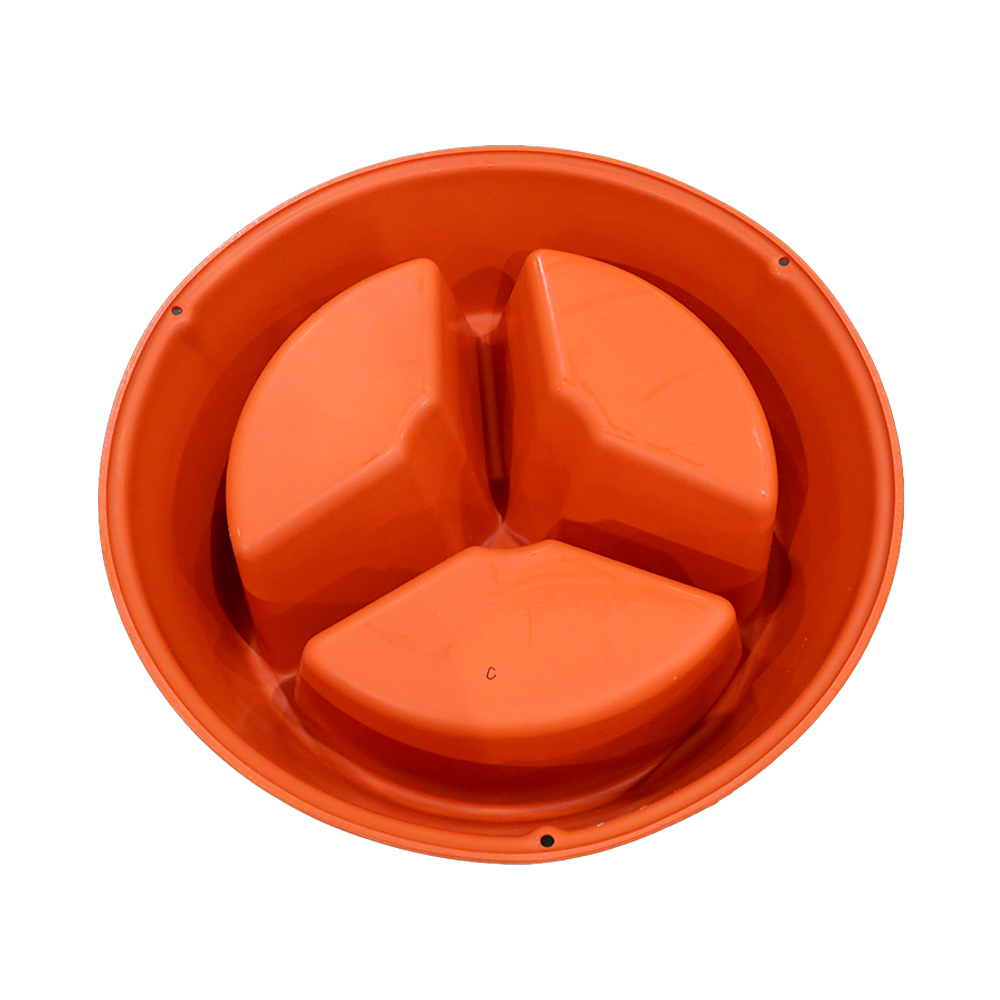 Century 3 Compartment Open Bottom Mineral Feeder, bottom view, part CPMFCENT