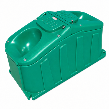 Jug 2 hole automatic waterer in green