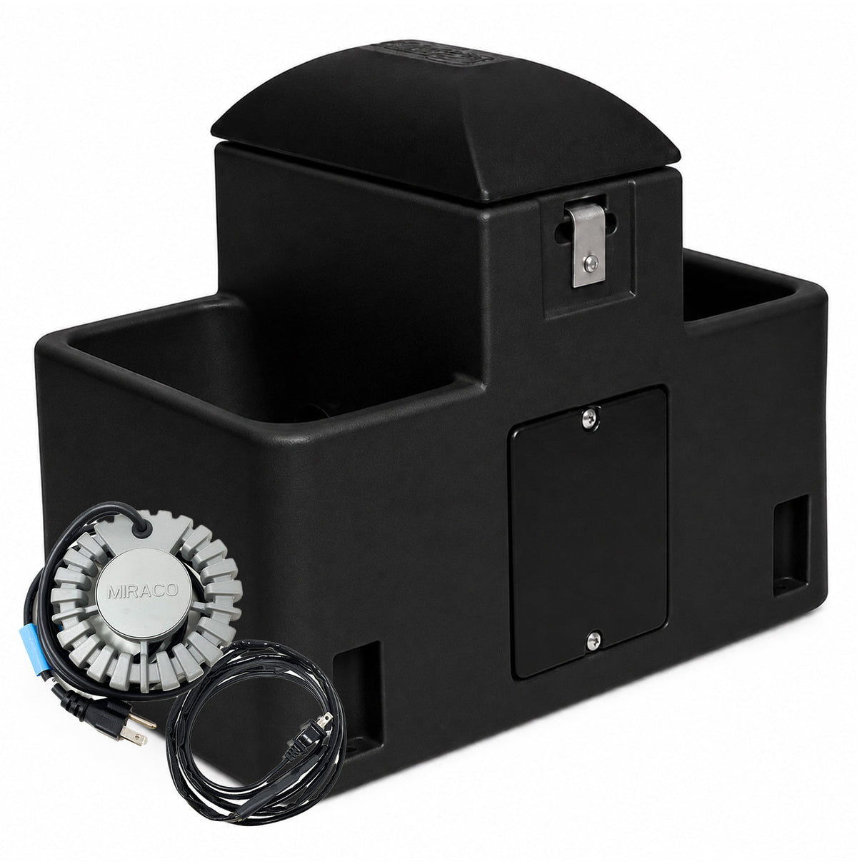 Lilspring 2701 by Miraco goat and sheep waterer with heat package Black 2701black
