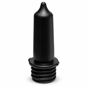 Thriver Threaded Calf Teat, Black, for Pink Feeders. Part Thriver Nipple Threaded Black. Sold by PeteCo Supply.