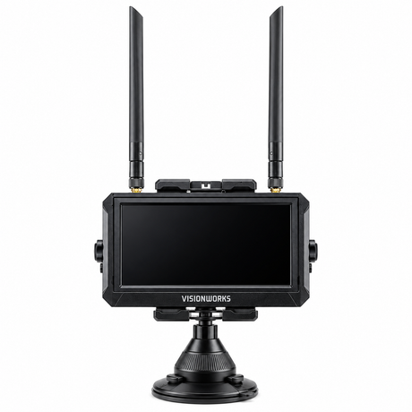 Visionworks VWIC714-HDWL 7 inch monitor on the suction cup mount