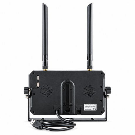 Visionworks VWIC714-HDWL 7 inch monitor, rear view showing the connections