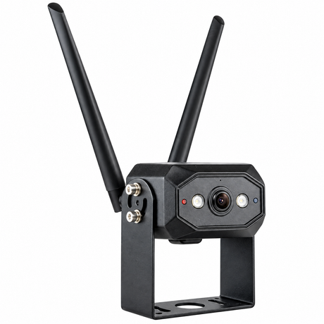 Visionworks VWIC714-HTV2WL interior wireless camera with dual antennas, front view