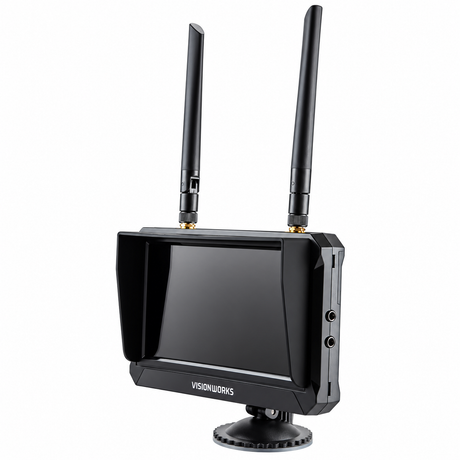 Visionworks VWIC714-HTV2WL 7 inch monitor on its mounting stand