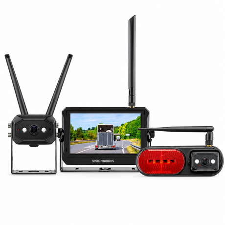 Visionworks VWIC714-HTV2WL interior and exterior camera kit with the 7 inch monitor, interior camera and rear indicator light camera