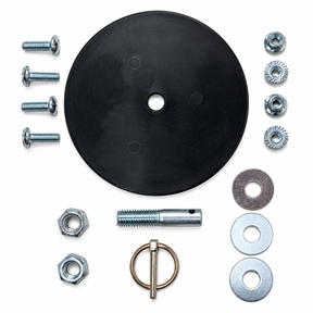 High Country Plastics BMF-120 kit, 38 inch rubber mat lid with stainless hardware for the bull mineral feeder