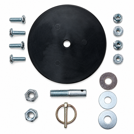 High Country Plastics BMF-120 kit, 38 inch rubber mat lid with stainless hardware for the bull mineral feeder