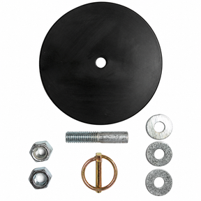 High Country Plastics BMF-250 kit, 42 inch rubber mat lid with stainless hardware for the bull mineral feeder