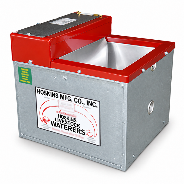 Hoskins C28-16 automatic cattle waterer, stainless steel tank in an insulated galvanized frame