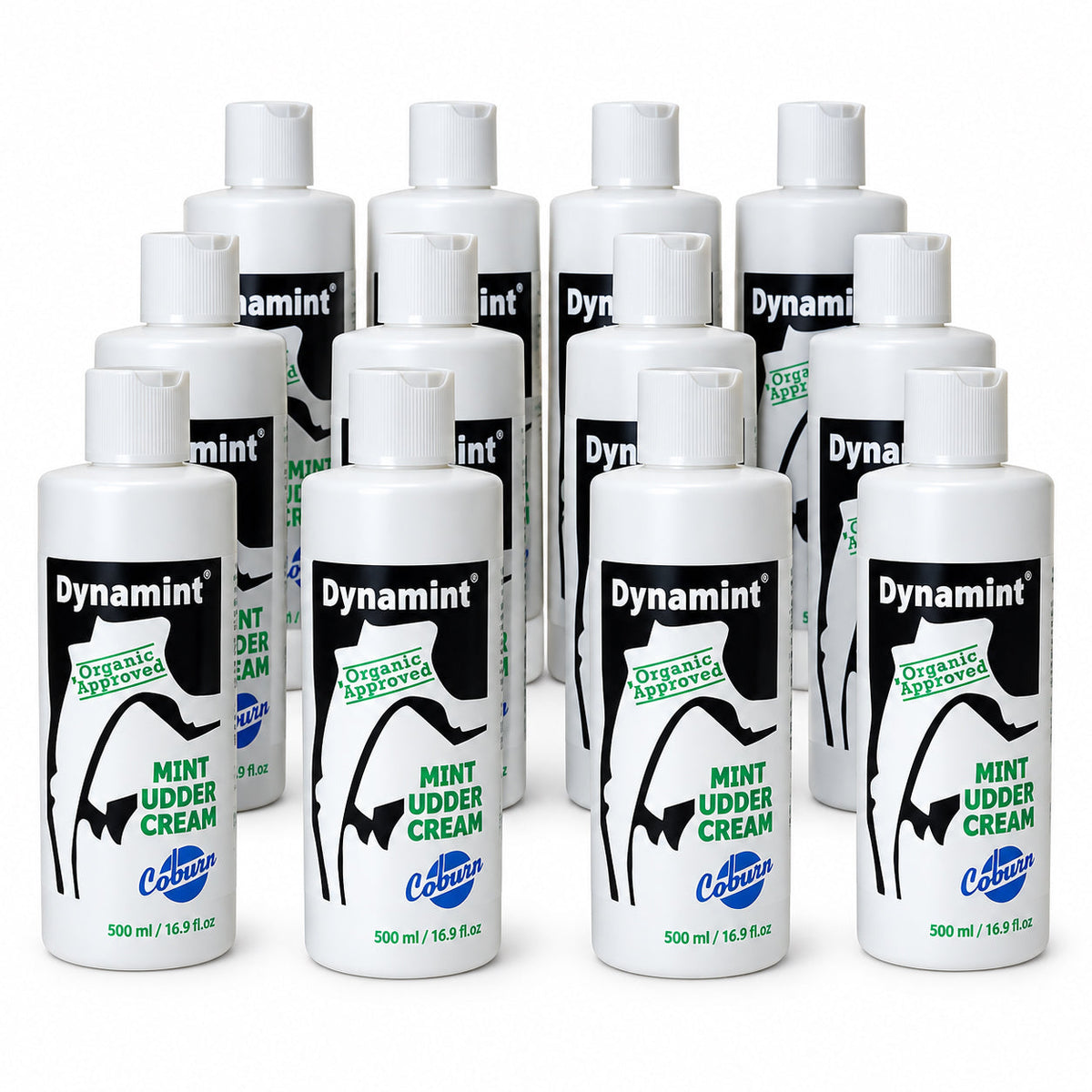 Dynamint Udder Cream 500ML White, case of 12 bottles, part DYN500-WH-12