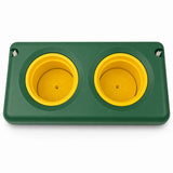 Top view of the Ritchie EcoFount 2 green waterer 18510 showing both drink bowls