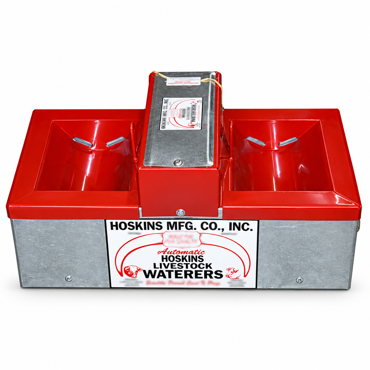 Hoskins H9-14D SS automatic hog waterer, stainless steel tank in an insulated galvanized frame