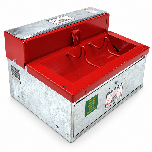Hoskins H9-22S automatic hog waterer, stainless steel tank in an insulated galvanized frame