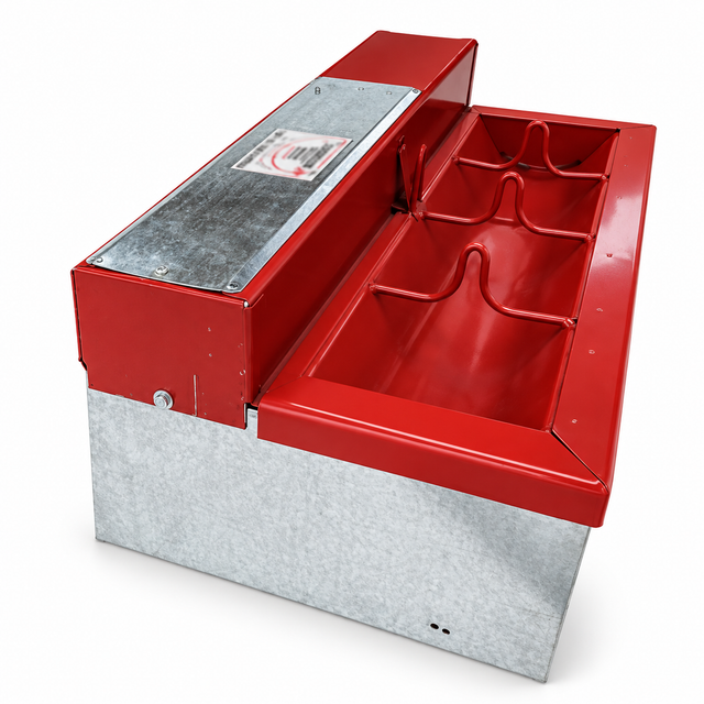 Hoskins H9-34S SS automatic hog waterer, stainless steel tank in an insulated galvanized frame