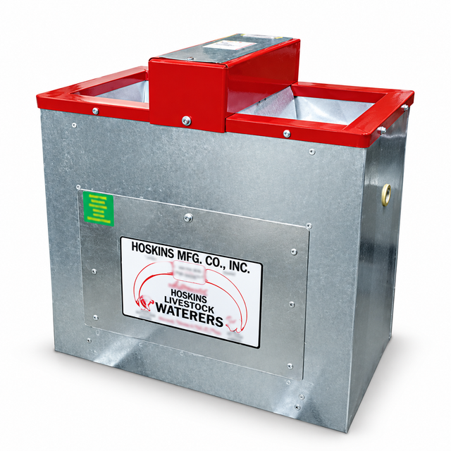 Hoskins HC17-16 automatic horse waterer, stainless steel tank in an insulated galvanized frame