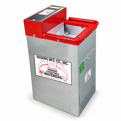Hoskins HC7-26 automatic horse waterer, stainless steel tank in an insulated galvanized frame