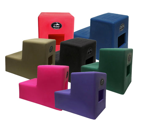 High Country Plastics MS-19 two step mounting block, 19 inch poly mounting step for horses, trailers and RVs