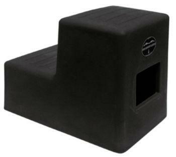 High Country Plastics MS-19 two step mounting block 19 inch in Black for horse mounting and trailer access