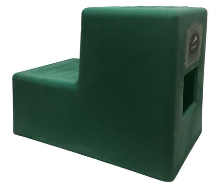 High Country Plastics MS-19 two step mounting block 19 inch in Forest Green for horse mounting and trailer access