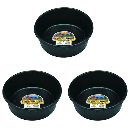 Little Giant DuraFlex Rubber Feed Pan - 4 Quarts - 3 pack, part 15649362 x 3