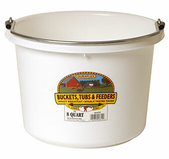 Little Giant 8 Quart Plastic Bucket - White, part 19540120