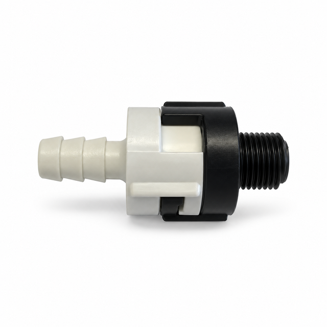 Smucker LM1825 two pound check valve, quarter inch hose barb by one eighth inch MPT, for LandMark foam markers