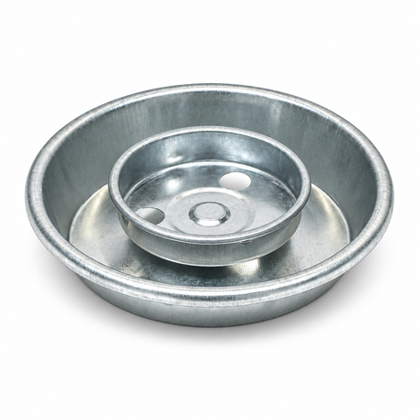 Brower Model O galvanized steel threaded mason jar fount base for chicks