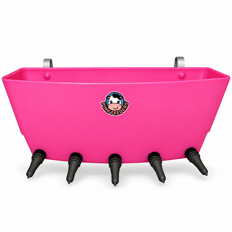 Pink Feeders Five Teat Calf Feeder, 6.6 Gallon Complete, Part PF5. Part PF5. Sold by PeteCo Supply.