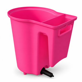 Pink Feeders Reversible Over the Fence Calf Bucket, 8 Quart Complete. Part PF Bucket Reversible. Sold by PeteCo Supply.