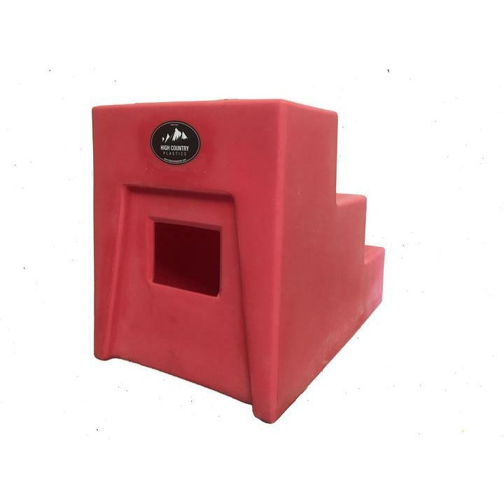 High Country Plastics MS-22 three step mounting block in red