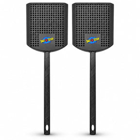 Swat-N-Scoop charcoal fly swatters with built-in bug scoop, 2 pack