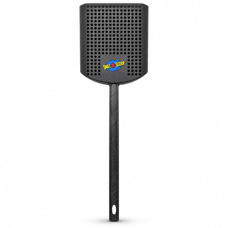 Swat-N-Scoop charcoal fly swatter with built-in bug scoop