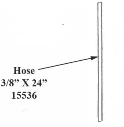 Trojan Hose 3/8" x 24" 15536 for Big Blue - Trojan replacement part for livestock waterers