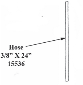 Trojan Hose 3/8" x 24" 15536 for Big Blue - Trojan replacement part for livestock waterers