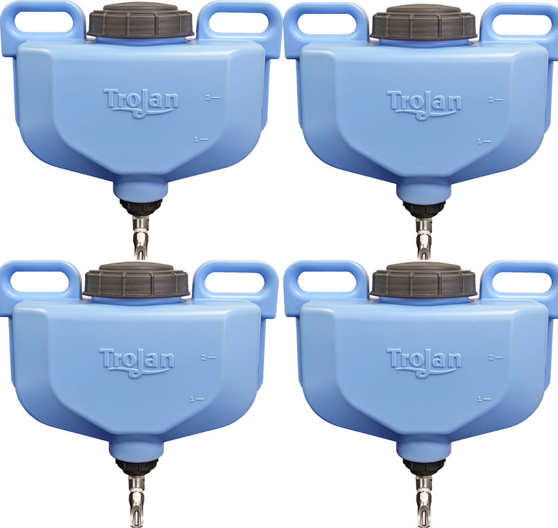 Trojan Pen Waterer 3 gallon 4 pack Package, part 40033-4 - Trojan replacement part for livestock waterers