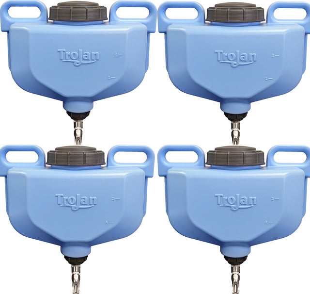 Trojan Pen Waterer 3 gallon 4 pack Package, part 40033-4 - Trojan replacement part for livestock waterers