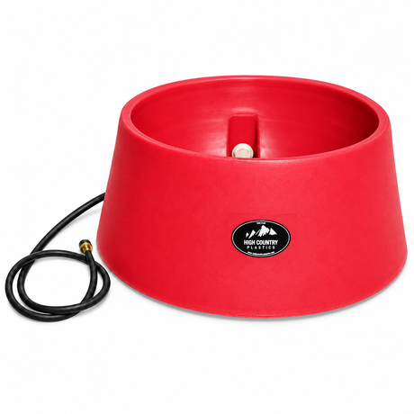 High Country Plastics WB-15 15 gallon auto water basin in red